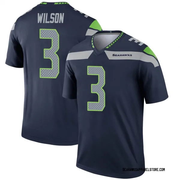 Men's Russell Wilson Seattle Seahawks Legend Navy Jersey